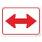 Signmission Bidirectional Arrow Red Heavy-Gauge Aluminum Rust Proof Parking Sign, 18" x 24", A-1824-24310 A-1824-24310 - alternate 1